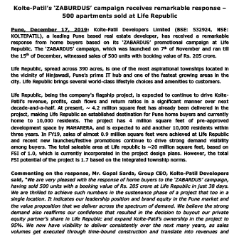 Kolte-Patil’s ZABURDUS success - Life Republic